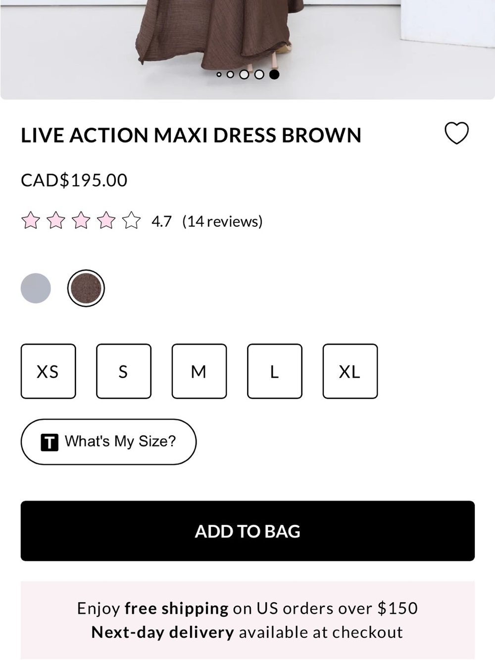 HelloMolly Live Action Maxi Dress Brown - Picture 6 of 7